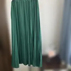 グリーン プリーツスカート Mサイズ