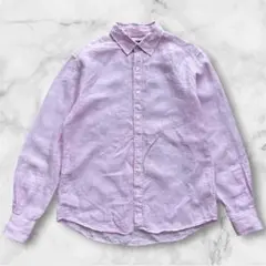 美品 SHIPS BAIRD MCNUTT アイリッシュリネン ピンク M 麻
