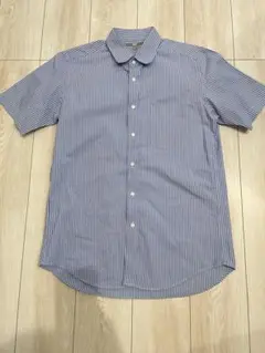 UNIQLO 半袖ストライプシャツ　半袖シャツ　L