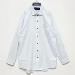 ブリックハウス◆ボーダー柄長袖シャツ(LL)レギュラーカラー 胸ポケット 通勤