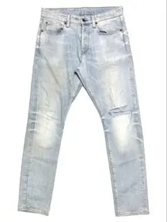 G-STAR ROW 3301 TAPERED ウォッシュブルー デニム