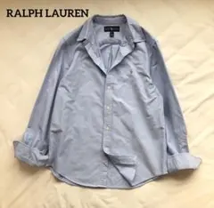 美品 RALPH LAURENラルフローレン ブルー オックスフォード シャツ