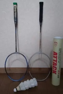 バドミントンラケット2本 YONEX シャトル セット