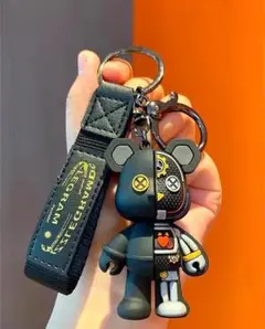 メカクマキーホルダー(黒色）　DAD好きの方おすすめ