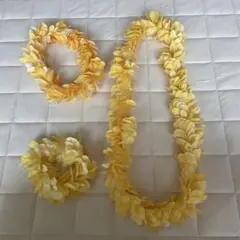 フラ　レイ 3点セット　黄色