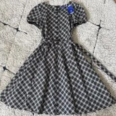 【タグ付き✨】バーバリーブルーレーベル　チェックワンピース　ベルト　フレア　38