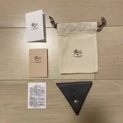 IL BRONTE レザー三角財布 収納袋付き