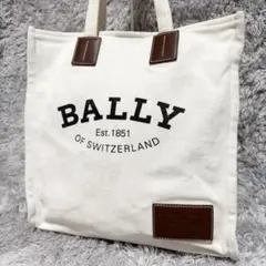 美品★BALLY バリー キャンバス トートバッグ ロゴプリント ファブリック