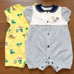 ✮超美品✮男の子 半袖ロンパース 2枚セット 60〜70cm