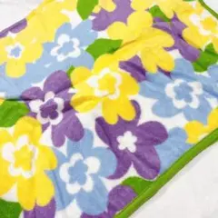 ninta toos 花柄 オルビス フリース ブランケット 膝掛け 毛布