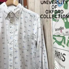UNIVERSITY OF OXFORD 柄シャツ M 古着 (1663)