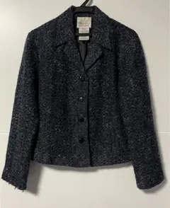 ジャケット ショートジャケット 青 緑 古着 ヴィンテージ レトロ M