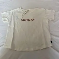 SUNDAY Tシャツ 120サイズ サホワイト