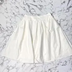新品未使用✨定価2万円 エムズグレイシー スカート 白 ポリエステル フレア