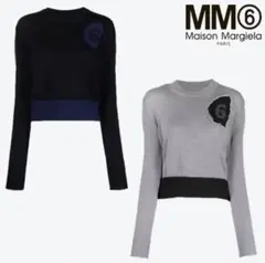 マルジェラ MM6 Maison Margiela ネイビー パッチ セーター