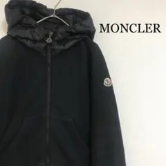 moncler モンクレール ダウン パーカー スウェット ブラック ロゴ M