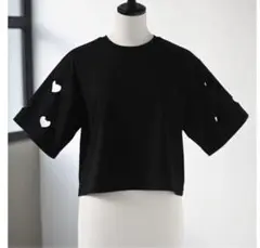 ⭐︎美品⭐︎TREFLE+1 トレフルプラスワン ハートカッティングT 黒
