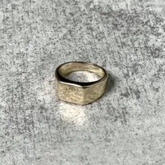 激渋 vintage GOLD 印台スクエアリング メンズ 約18号