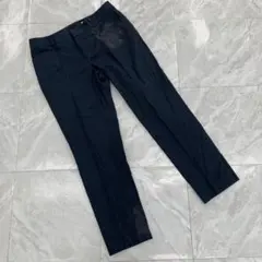 bleu foncé スラックスパンツ ネイビー 無地 シンプル 40サイズ