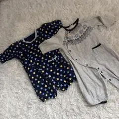 petit main ロンパース 50-60cm 男の子用2点セット