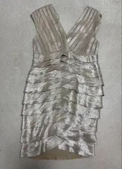 古着 Adrianna Papell gold dress vintage