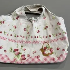 リバーシブル ハンドメイド バッグ いちご