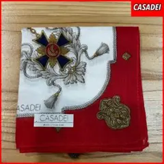 カサディ　ハンカチ　新品　赤　チェーン　レディース