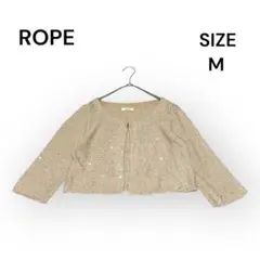 【ROPE】 ロペ （M） スパンコール付きボレロ ベージュ系