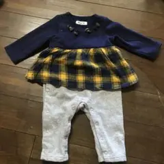 Bobron 80 ロンパース・カバーオール ネイビー・イエロー