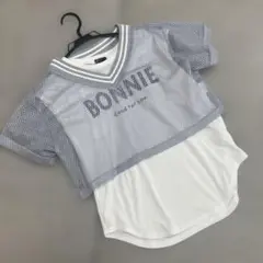 メッシュクロップドTシャツ DONNIE/BONNIE
