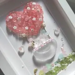 シーグラスアート『 ハートの気球にのって♡』