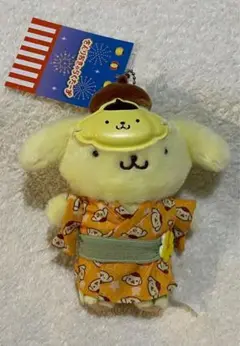 新品 ポムポムプリン マスコットホルダー キャラ盛り夏祭り ぬいぐるみ 2025