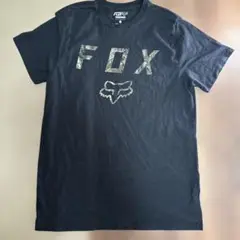 ⑮ フォックス Fox レーシング キツネ Tシャツ ロゴ USA古着 半袖 黒