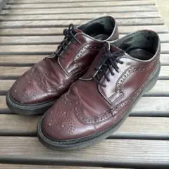 ローク　靴　革靴　Loake バーガンディ レザー ウィングチップシューズ