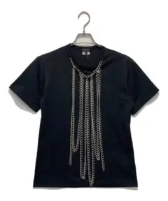 ワンワン様　未使用コムデギャルソンポリエステル素材プリント半袖Tシャツ ワンワン様 未使用コムデギャルソンポリエステル素材プリント