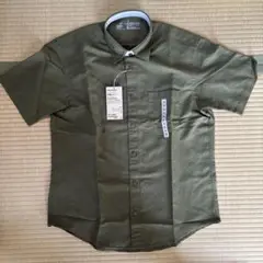 無印良品 ヘンプコットン 半袖シャツ スモーキグリーン Sサイズ