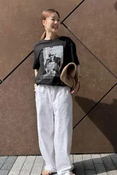 リネンレーヨンイージーパンツ　slobe