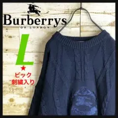Burberrys バーバリー ニット セーター 立体 刺繍 ビック ホース