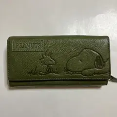 スヌーピー 多機能革製　長財布