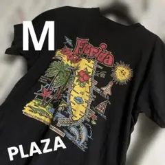 Healthknit バックプリント Tシャツ 黒　M フロリダ州柄‼️ 綿　美品