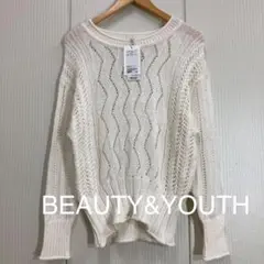 未使用 BEAUTYu0026YOUTH BY クロシェロングスリーブニット