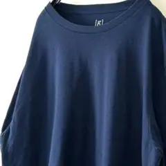 ジョージ GEORGE プレーン 無地 Tシャツ L ネイビー 紺色 古着