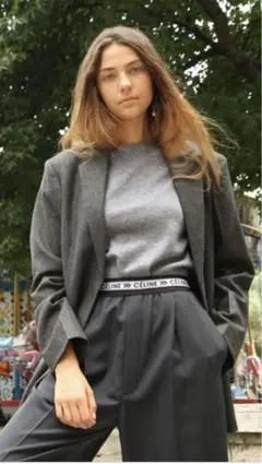 希少 CELINE フィービー期 ロゴワイドイージースラックス