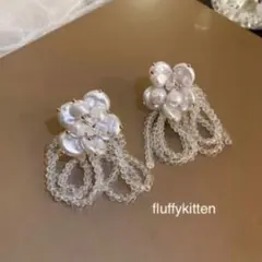 インポート♡パールフラワータッセルピアス