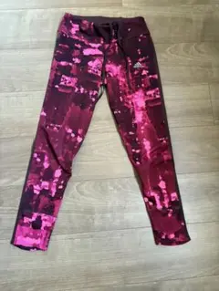 adidas フィットネスパンツ 赤紫/ピンク S