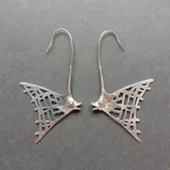 ヴィンテージ シルバー ピアス 925 ハンドメイド