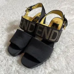 【美品】OLD FENDI フェンディ FF ロゴ ズッカ柄 総柄 ロゴ 厚底