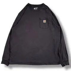 F578　【即購入OK】　carhartt　ポケットロンT　サイズL　ブラック