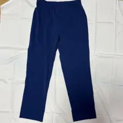 ネイビー ストレートパンツ ポリエステル91%
