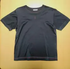 イブサンローラン　ロゴ刺繍キッズTシャツ　サイズ140　ブラック